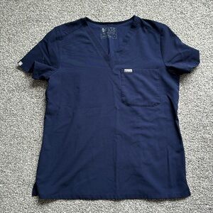 Women figs Catarina One-Pocket Scrub Top navy